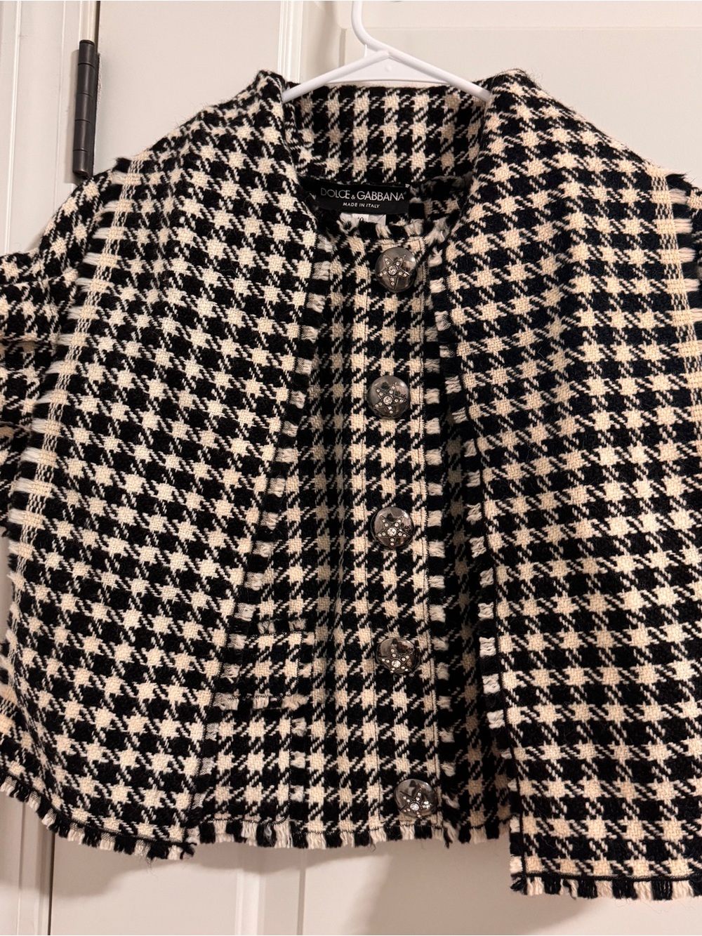 Dolce & Gabbana Black and White Houndstooth Skirt Set - Picture 8 of 11